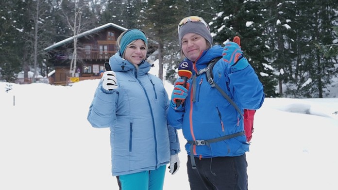 Ján Tribula s chatárkou na Zamkovskej chate Jankou Kalinčíkovou.
