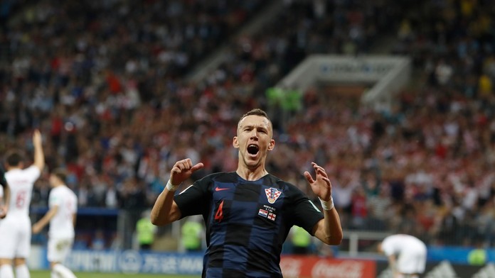 Chorvát Ivan Perišič počas semifinále MS 2018.