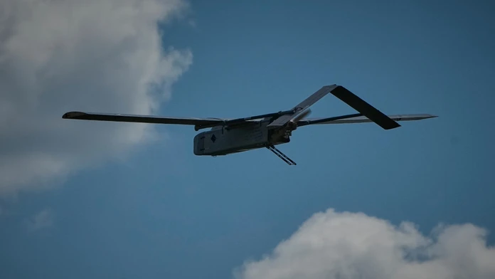 Ukrajinský diaľkový útočný dron FP-1. Ilustračná snímka. 