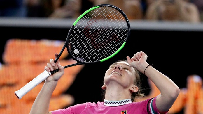 Tenistka Simona Halepová v 1. kole na Australian Open.