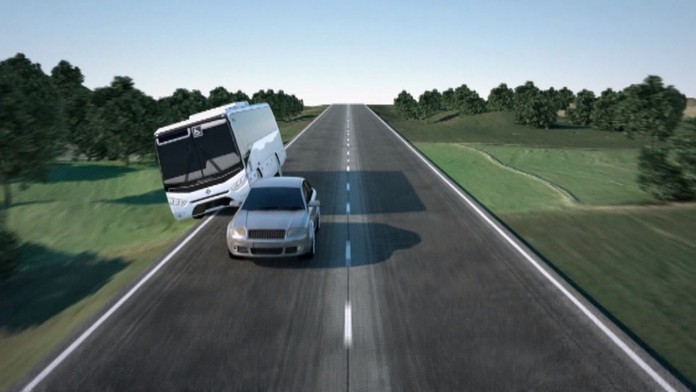 Animacia nehody vo videu.