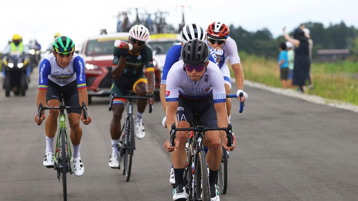 Juraj Sagan počas individuálnych pretekov mužov v cestnej cyklistike.