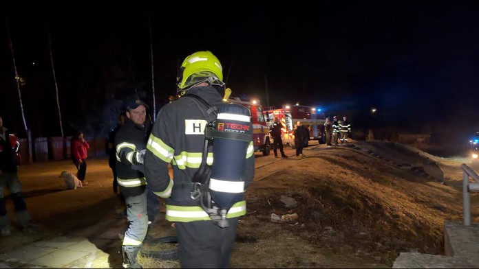 Požiar bytového domu v obce Rudňany