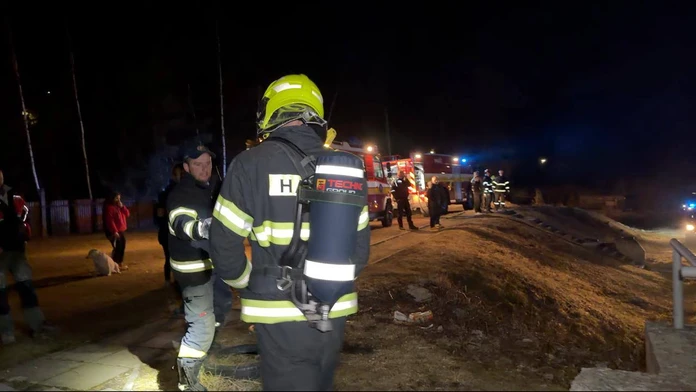 Požiar bytového domu v obce Rudňany