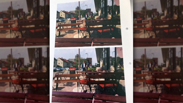 Fotky zo sledovania novinárov.