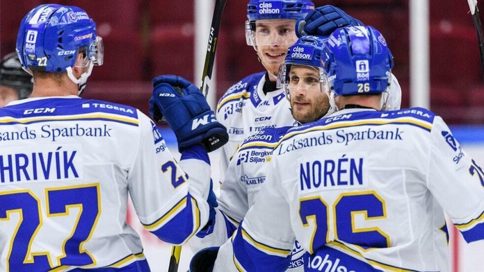 Marek Hrivík v drese švédskeho Leksandu.