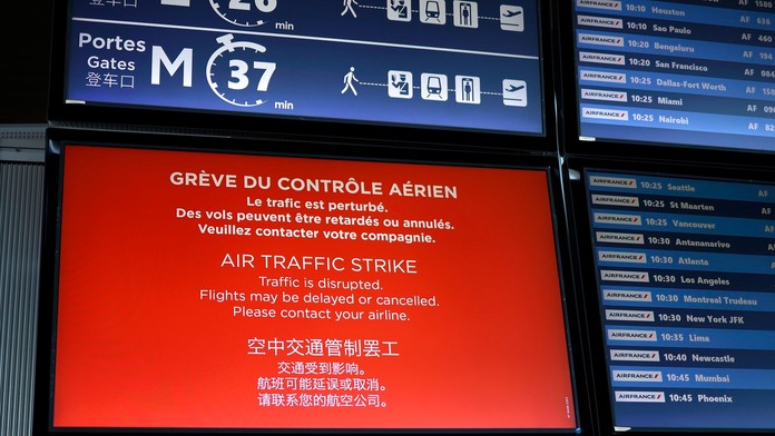 Štrajk na francúzskych letiskách.