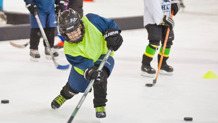 Náborová akcia pre najmenšie deti pod názvom: Deti na hokej. (archív 2016)