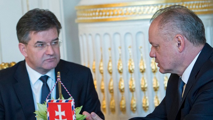 Miroslav Lajčák a Andrej Kiska. 