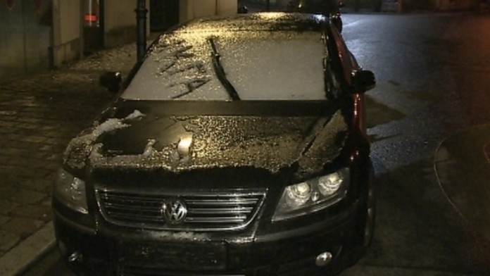 Luxusné auto zo Slovenska vo Viedni 