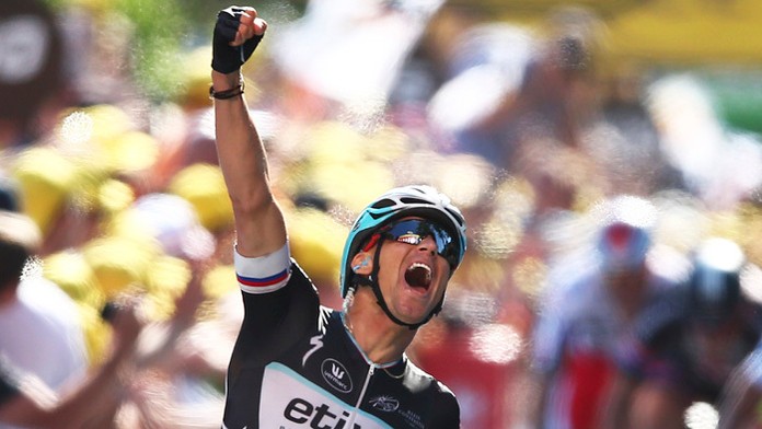 Čech Zdeněk Štybar - víťaz 6. etapy z  Abbeville do Le Havre.