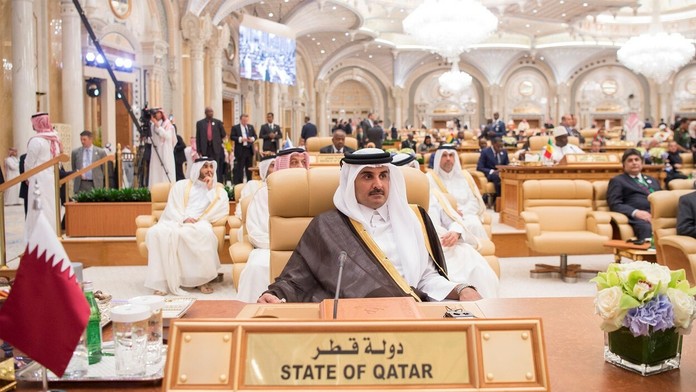 Katarský emír Tamim bin Hamad Al Thani.