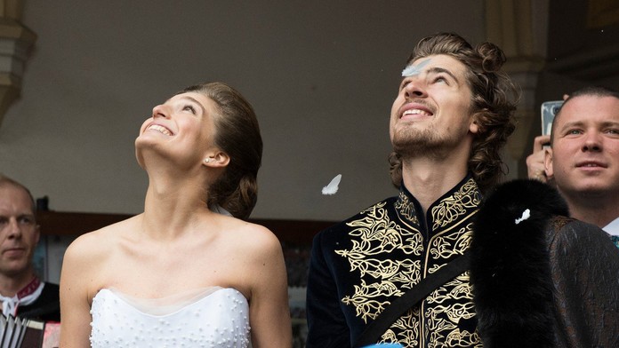 Svadobná fotka Saganovcov z roku 2015.