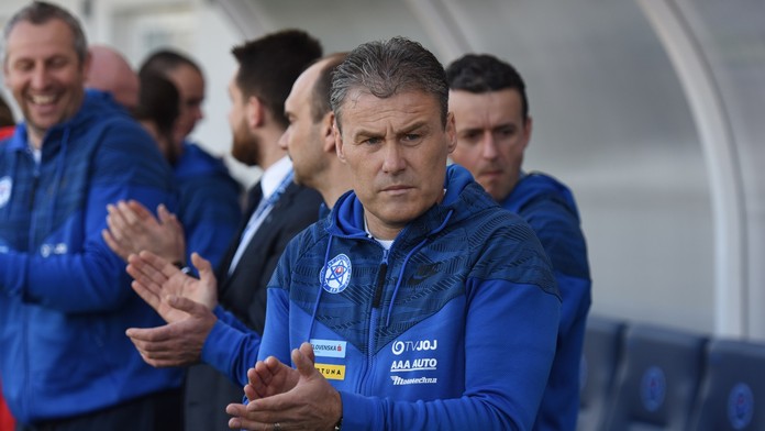 Tréner slovenskej futbalovej reprezentácie do 21 rokov Pavel Hapal pred duelom so Srbskom "21".
