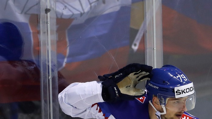 Hráči Česka oslavujú gól proti Taliansku na MS 2019.