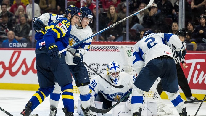 Momentka zo semifinále MS v hokeji do 20 rokov