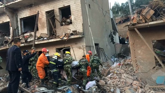 Explózia v paneláku na severozápade Číny. 