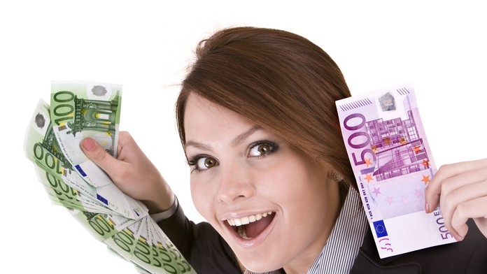 Študentka s peniazmi