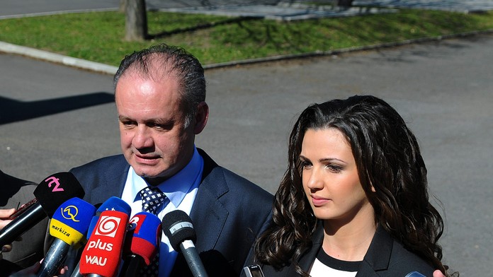 Prezidenta  Andrej Kiska s dcérou Natáliou