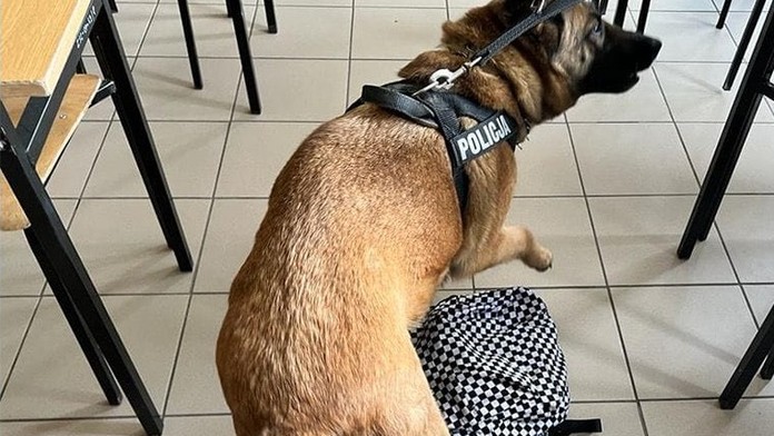 Beseda o škodlivosti drog sa skončila predčasne. Pes našiel v batohu študentky zakázanú látku