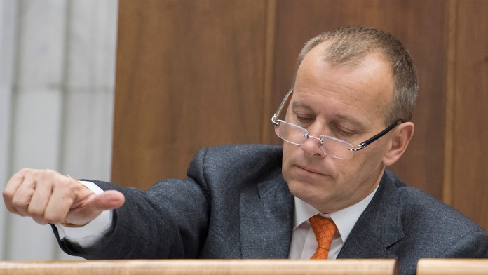 Tomáš Ďubek zo Zlatých Moraviec počas tlačovky pred začiatkom jarnej časti sezóny.