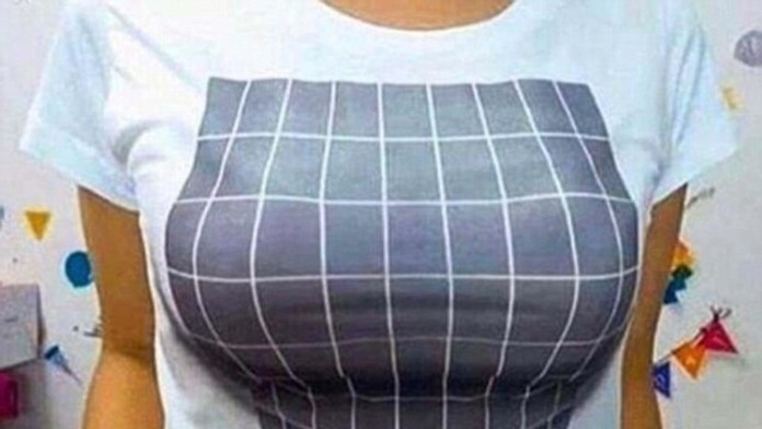 3D tričko s ilúziou väčšieho poprsia