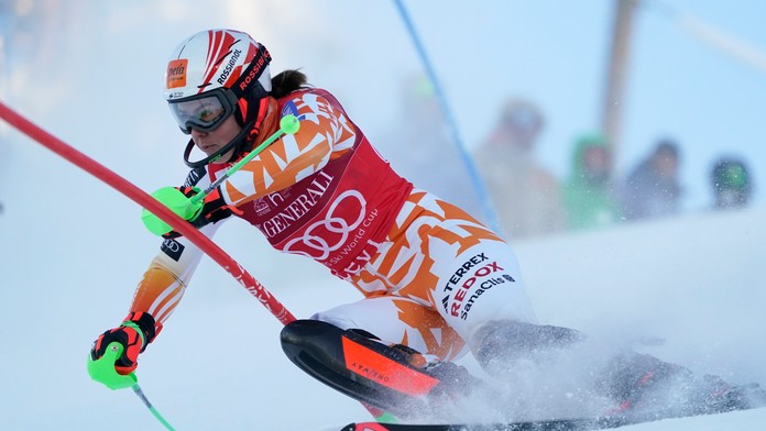 Na snímke slovenská lyžiarka Petra Vlhová na trati v 1. kole slalomu žien Svetového pohára v alpskom lyžovaní vo fínskom Levi.