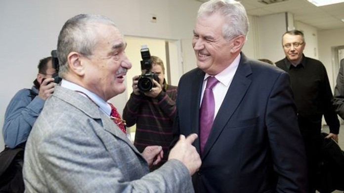 Karel Schwarzenberg a Miloš Zeman