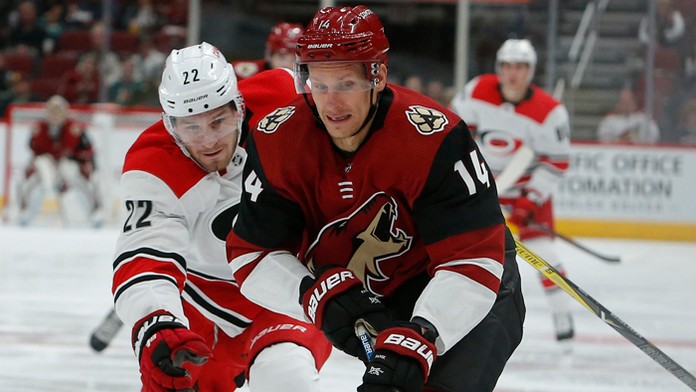 Richard Pánik (14) z Arizony Coyotes.