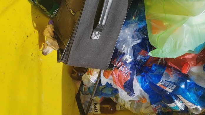 Psíkovi trčala z kufra iba hlava