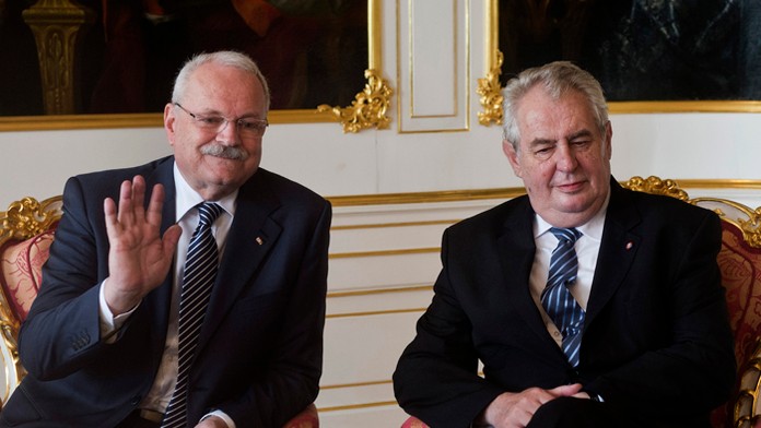 Prezidenti Miloš Zeman Ivan Gašparovič.