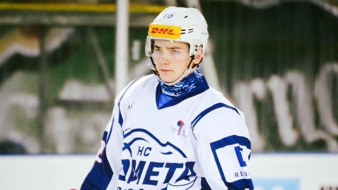 Kristián Lunter v drese HC Kometa Brno.