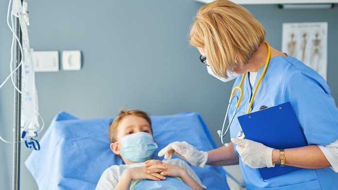 Dieťa v nemocnici.