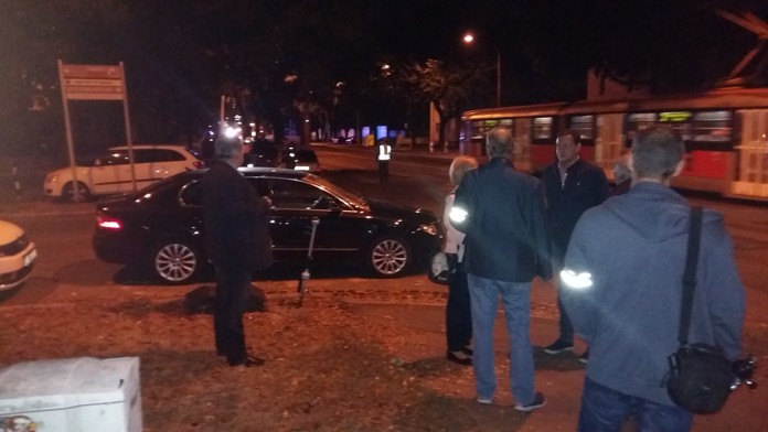 Daniel Lipšic na mieste tragédie