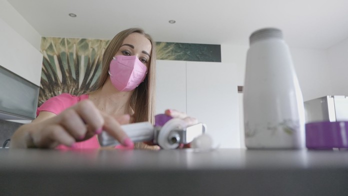 Vybuchla fľaša na šľahačku