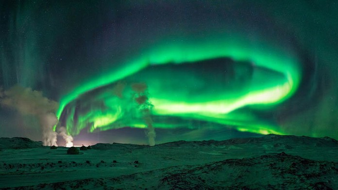 Polárna žiara na Islande