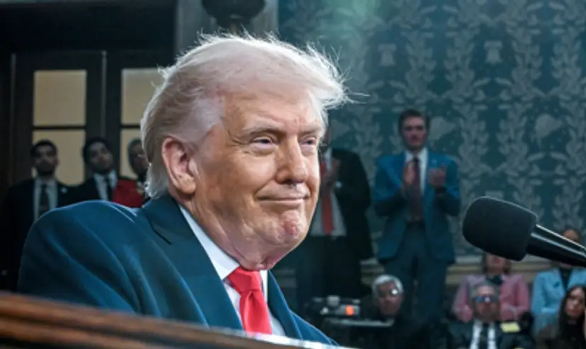 Na snímke prezident USA Donald Trump počas jeho vystúpenia s tradičným prejavom o stave únie vo Washingtone.
