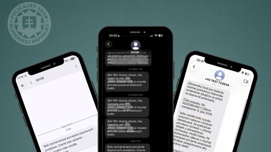 Polícia upozorňuje na podvodné SMS. Odosielajúci sa vydávajú za ministerstvo vnútra