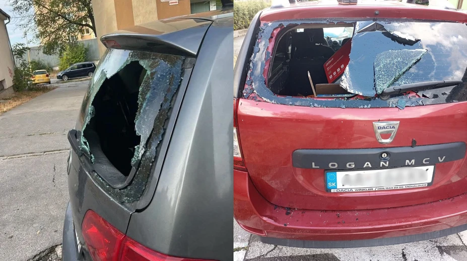 FOTO: V Košiciach vyčíňajú rozbíjači okien. Polícia už eviduje viacero prípadov