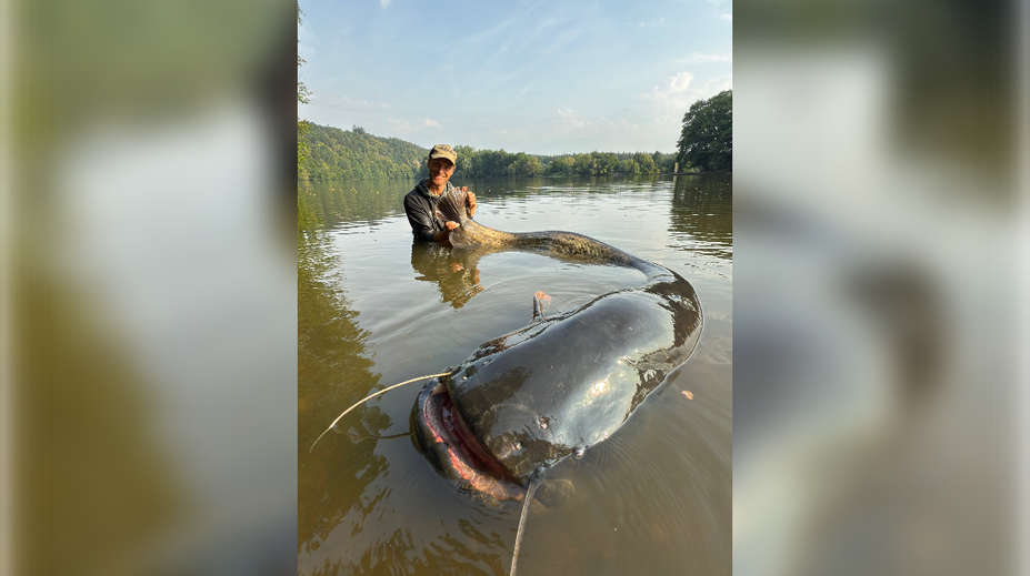 FOTO+VIDEO: Ako to robí? Z vody vytiahol monštruózneho sumca s neuveriteľnou dĺžkou. Vágner prekonal vlastný rekord