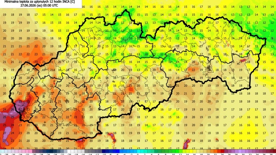 V Bratislave padol v noci absolútny teplotný rekord. Nové maximum je výrazne vyššie, ako to predošlé
