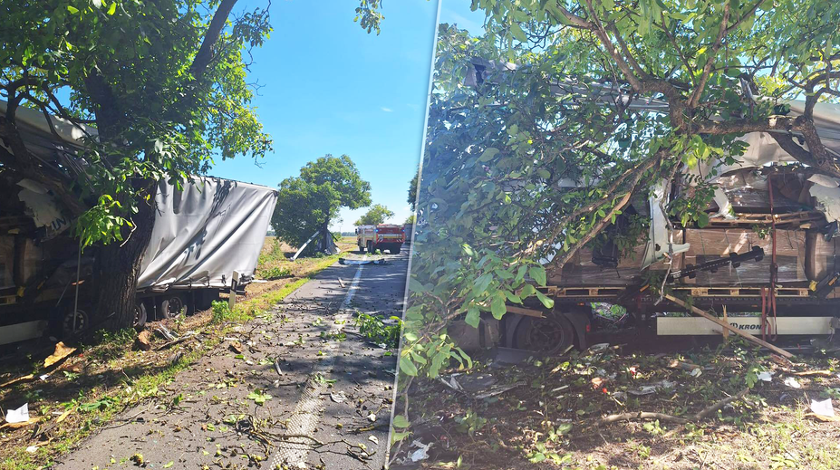 Tragická nehoda pri Dunajskej Strede. Vodič nákladiaku neprežil náraz do stromu