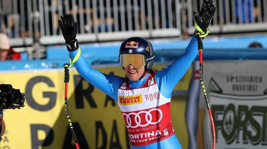 Goggiová v Cortine opäť nenašla premožiteľku v zjazde, Vlhová neštartovala