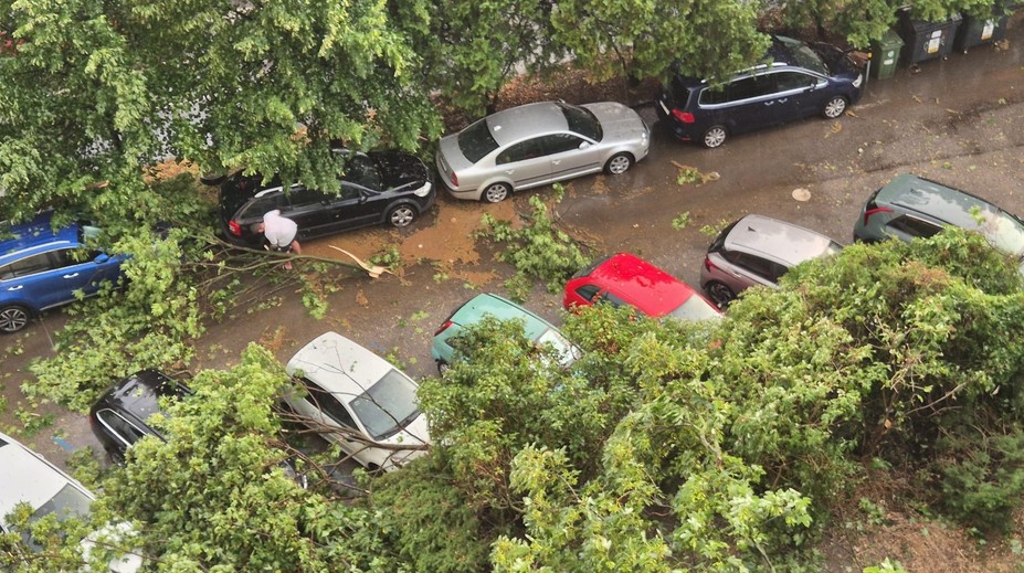 FOTO a VIDEO: Bratislavou sa prehnala smršť. Silný vietor, lejak a krúpy po sebe zanechali spúšť