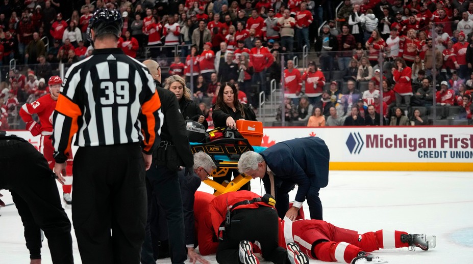 VIDEO: Desivé chvíle v NHL. Hviezda Detroitu upadla po zákroku do bezvedomia