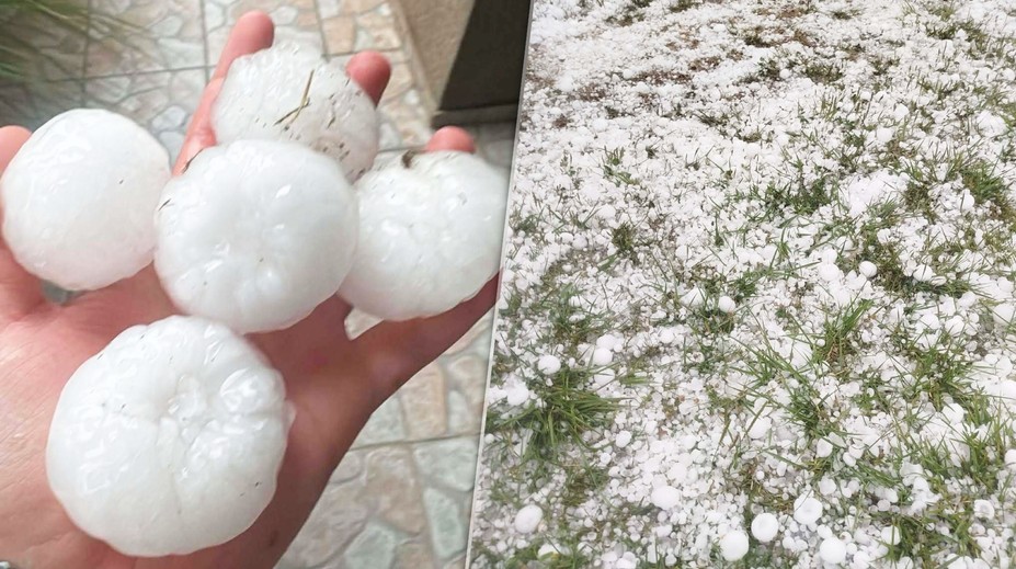 FOTO: V tejto slovenskej obci padali najväčšie krúpy. Išlo o mimoriadne nebezpečnú supercelu