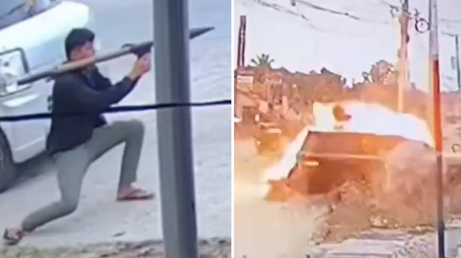 VIDEO: Kamera zachytila scénu ako z akčného filmu. Filipínsky gang zaútočil raketometom na auto so starostom