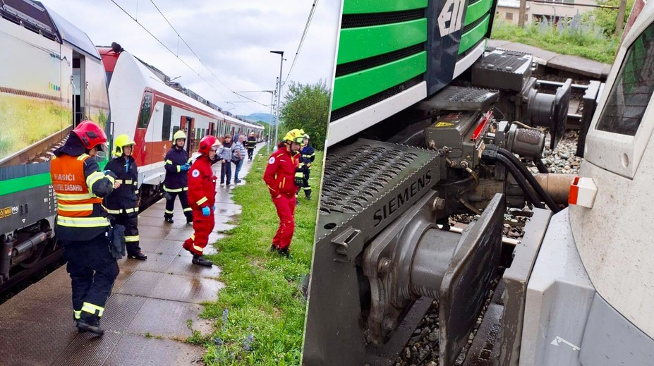 FOTO+VIDEO: Na strednom Slovensku sa zrazili vlaky, hlásia zranených