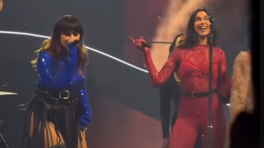 Ich spoločný duet valcuje sociálne siete. Dua Lipa si na koncerte pozvala na pódium Ewu Farnu