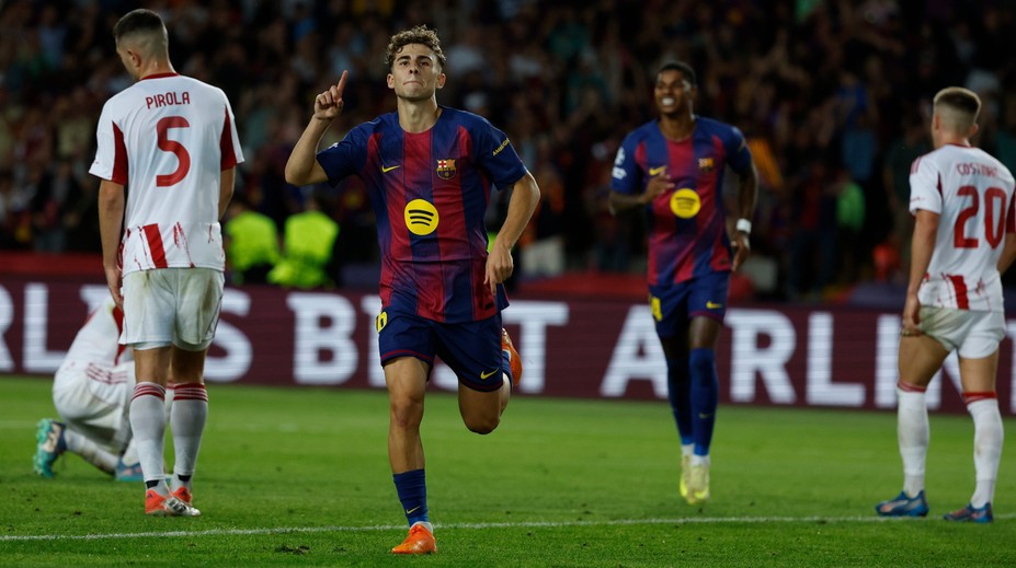 VIDEO: Mladé hviezdy Barcelony v Lige majstrov zničili Olympiakos. Nováčik oslavuje historický bod